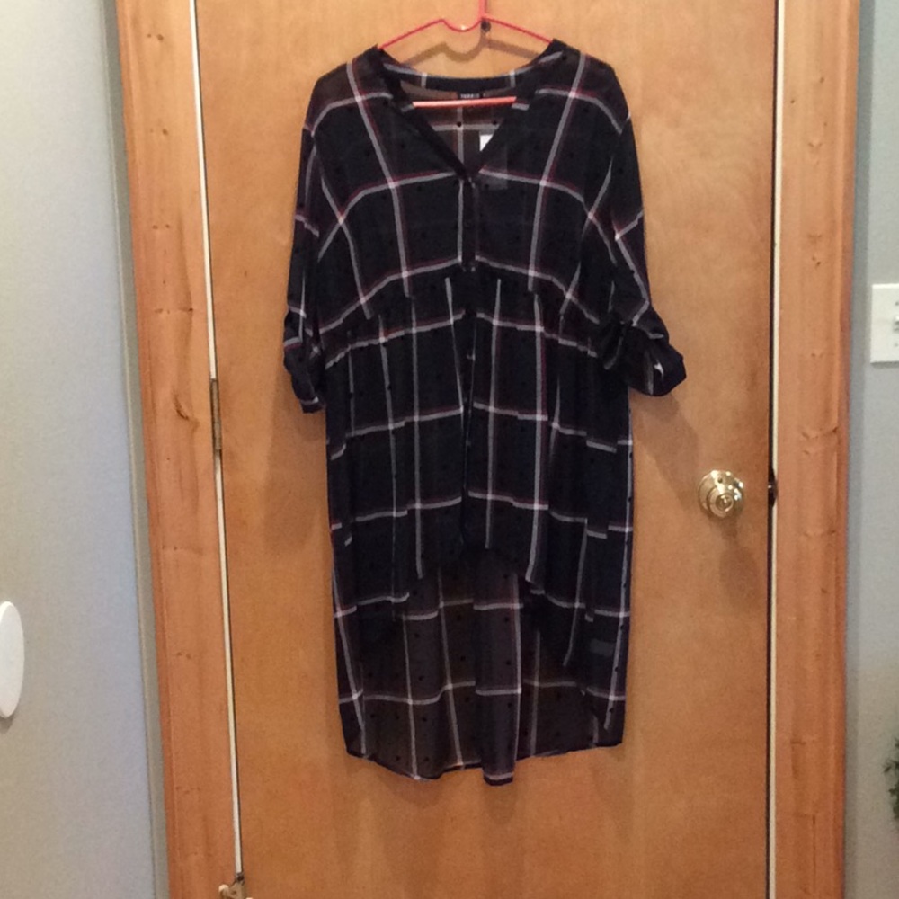 Torrid Sheer Hi-lo top